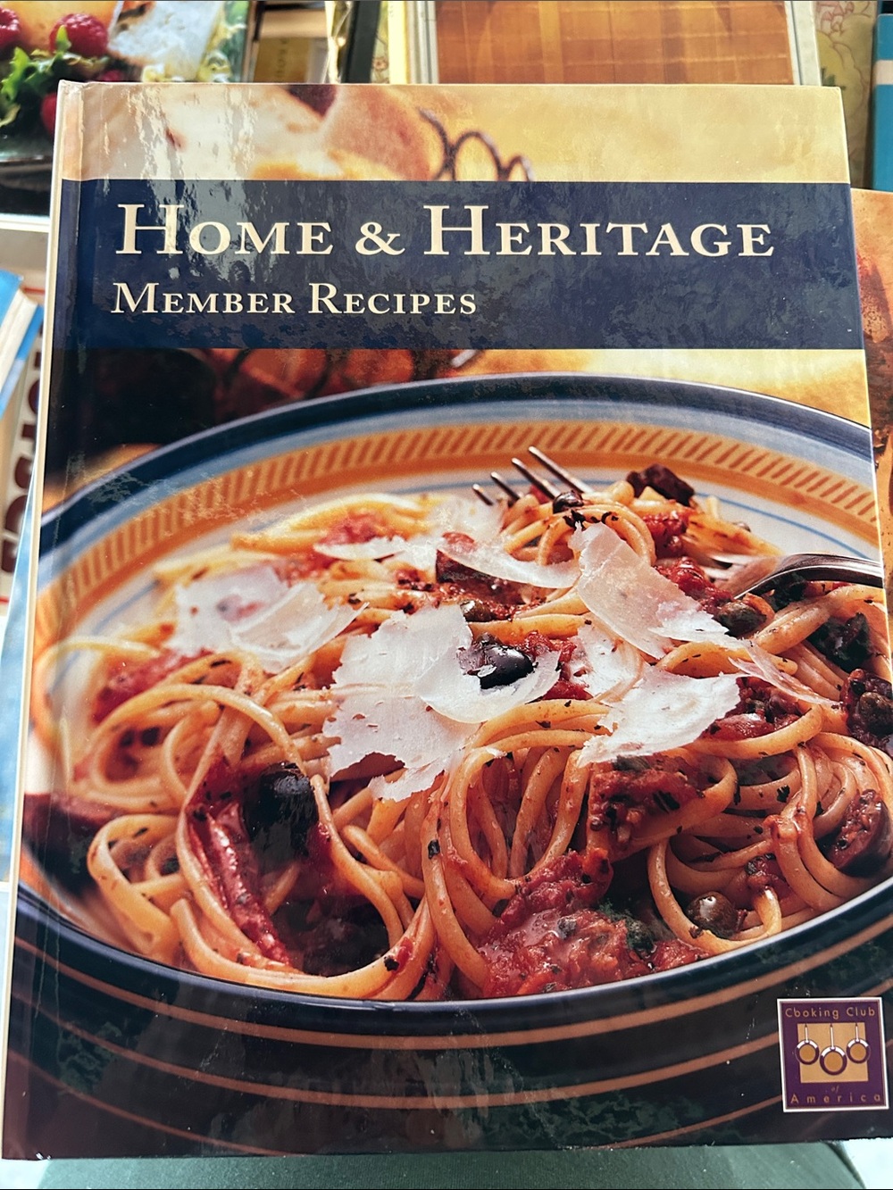 Heritage Member Recipes Cookbook - Blue and Cream Cover